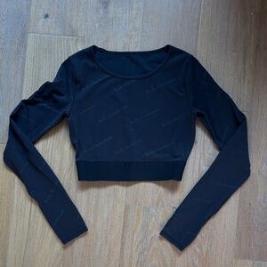 Lululemon Crop Top Long Sleeve Black